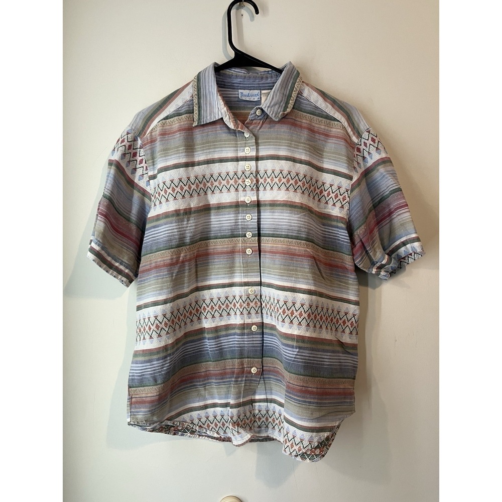 Striped Multicolor Button Down Shirt